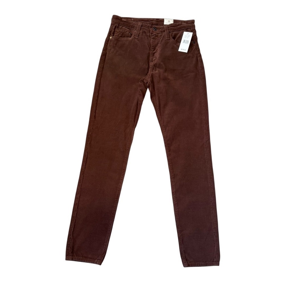 AG Adriano Goldschmied Brown Corduroy Slim Straight Pants 4 26R New HZC1777
